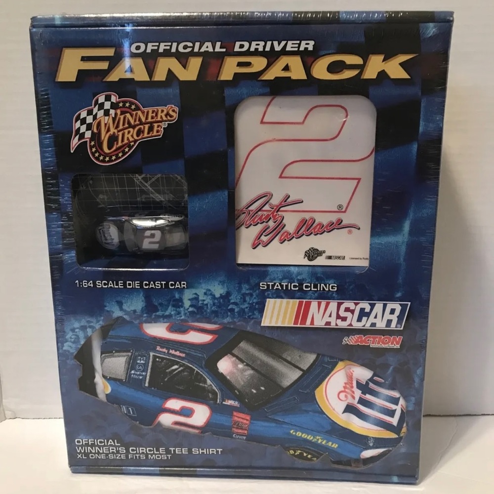 Winners Circle NASCAR Sealed Rusty Wallace #2 OFFICIAL DRIVER FAN PACK